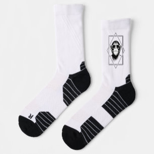 Calcetines Chimpancé Retro-Chic Diamante – La Geometría se En