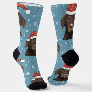 Calcetines Chocolate Labrador Navidades Gorra Socks