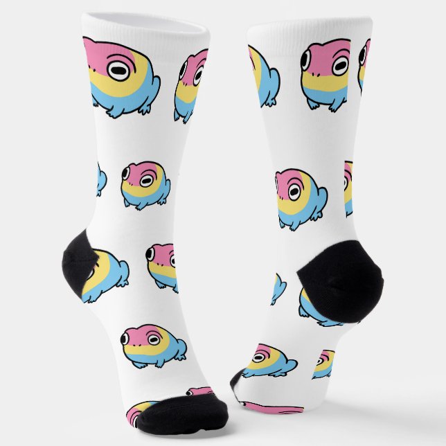 Calcetines Chonky Pansexual Frog Pride Socks | Cute Pan Pride (Angular)