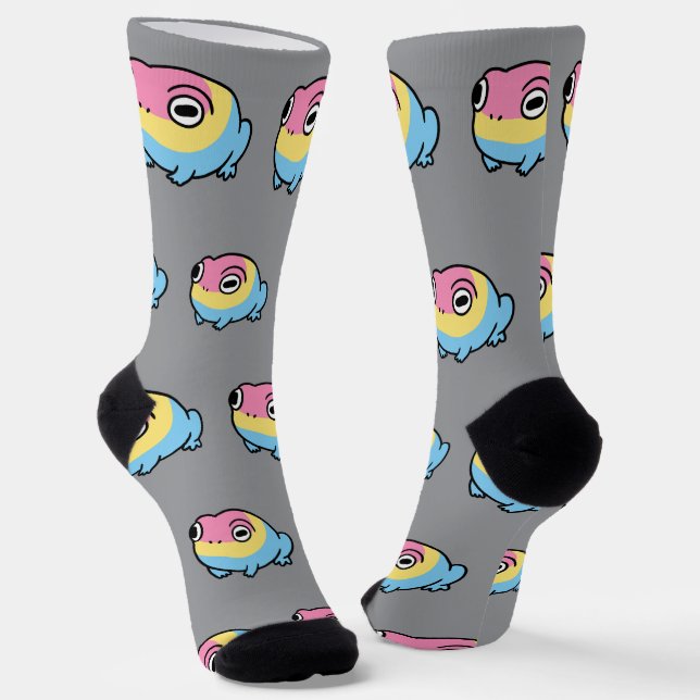 Calcetines Chonky Pansexual Frog Pride Socks | Cute Pan Pride (Angular)