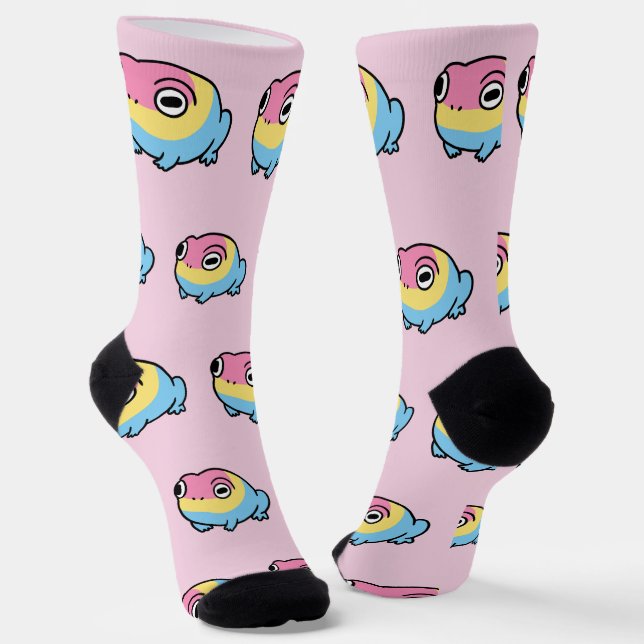 Calcetines Chonky Pansexual Frog Pride Socks | Cute Pan Pride (Angular)