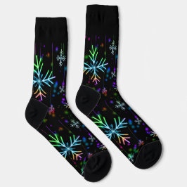 Calcetines Choque de Crew Premium con copos de nieve multicol
