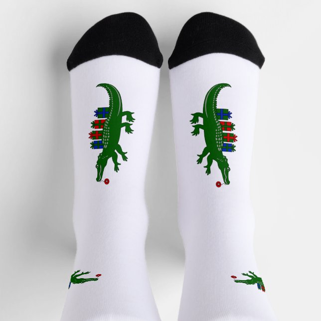 Calcetines Christmas Alligator Crew Socks (Arriba)
