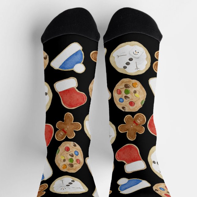 Calcetines Christmas Cookies Holiday Crew Socks (Arriba)