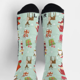 Calcetines Christmas Elements Reindeer Elves 