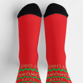 Calcetines Christmas Socks Chevron Design