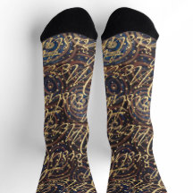 Christmas Socks Navy Swirls