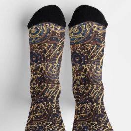 Calcetines Christmas Socks Navy Swirls