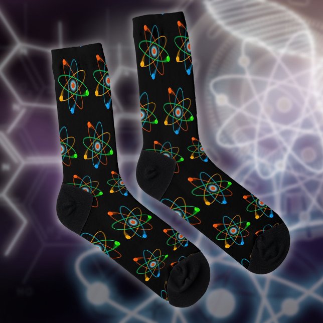 Calcetines Ciencia del patrón atómico moderno de Guay (Cool Modern Atomic Pattern Science Socks)