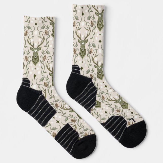 Calcetines Ciervo Tribal Boho, Soñando con Ciervos (Derecha)