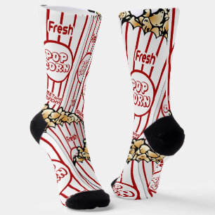 Calcetines Cine Quirky Vintage Contenedores de palomitas de m