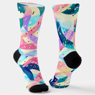 Calcetines Cinta abstracta caprichosa del retro del viento