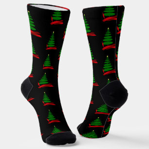 Calcetines Cinta roja en Navidades de árbol