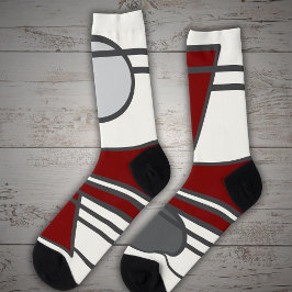 Calcetines Círculo rojo, triángulo y dos bloques