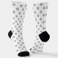 Círculos cromados de puntos de polka gris