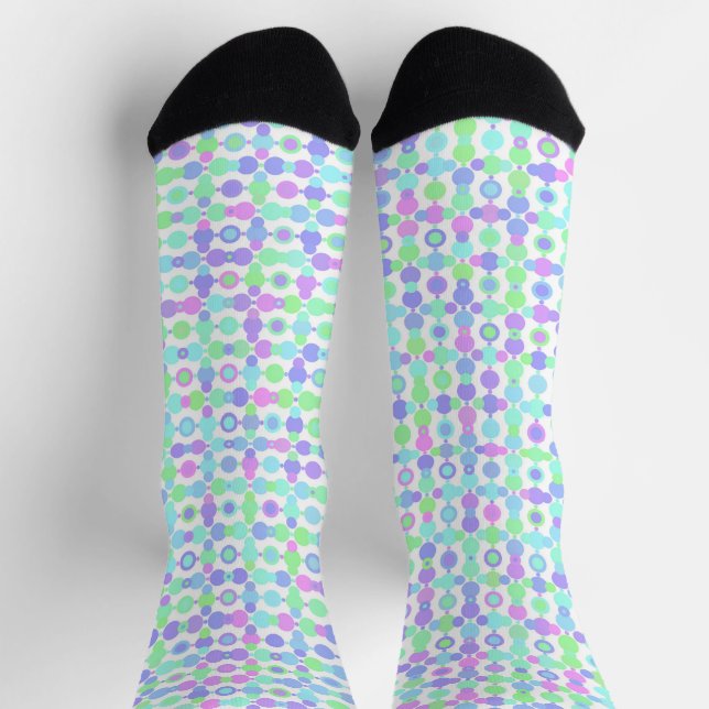 Calcetines Círculos retro Groovy coloridos (Arriba)