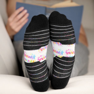 Calcetines Cita Divertida Colorida Soñadora con Salpicaduras