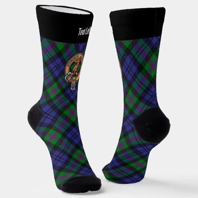 Calcetines Clan Baird Escudo sobre Tartán (Angular)