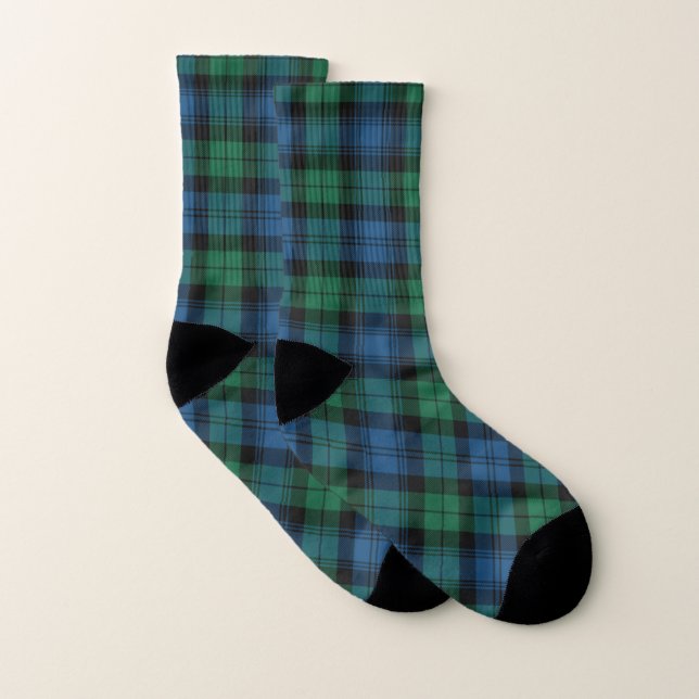 Calcetines Clan Blackwatch Anciano Tartán Plaid (Par)