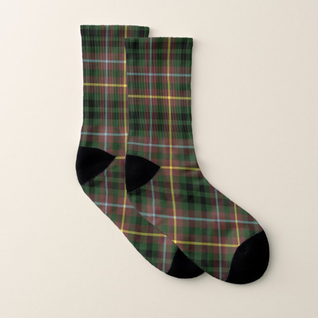 Calcetines Clan escocés Buchanan Hunting Tartan Plaid (Par)