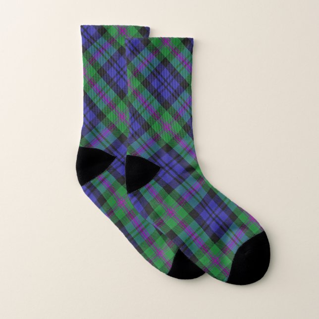 Calcetines Clan estilo escocés Baird Tartan Plaid (Par)