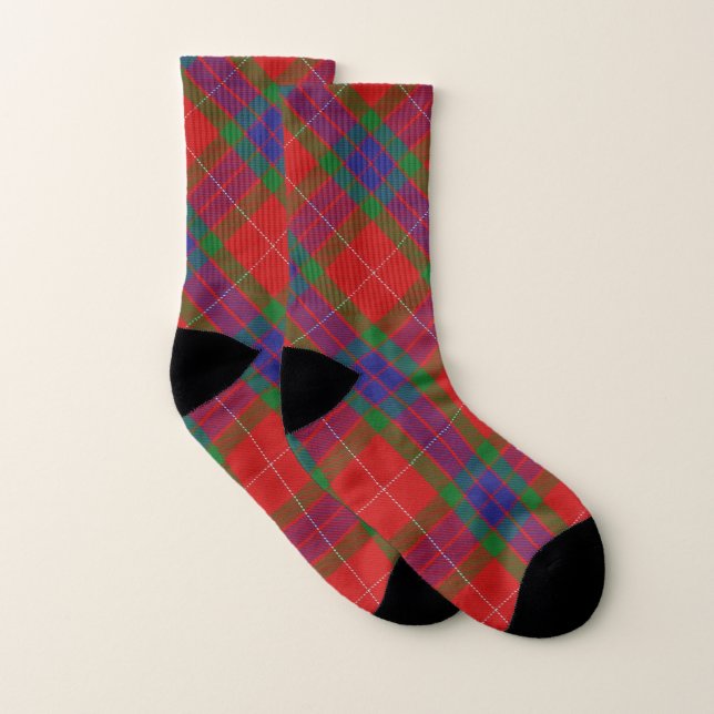 Calcetines Clan estilo escocés Fraser Tartan Plaid (Par)