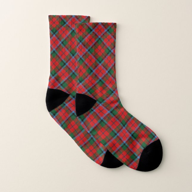 Calcetines Clan estilo escocés MacNaughton Tartan Plaid (Par)
