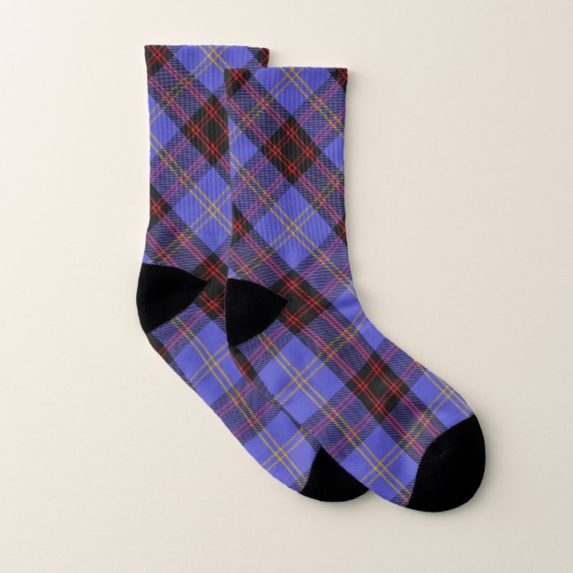 Calcetines Clan estilo escocés Rutherford Tartan Plaid (Par)