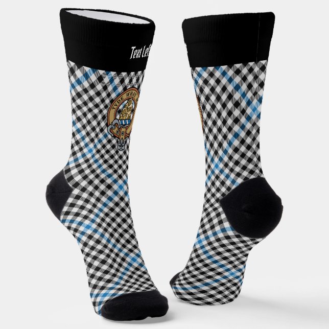 Calcetines Clan Haig Crest over Check Tartan (Angular)