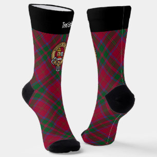 Calcetines Clan MacDougall Escudo sobre Tartán