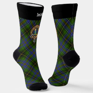 Calcetines Clan MacInnes Escudo sobre Tartán