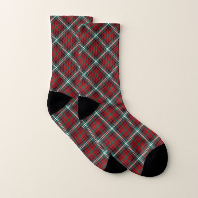 Calcetines Clan Maguire Tartan Pattern Red Irish Plage (Par)