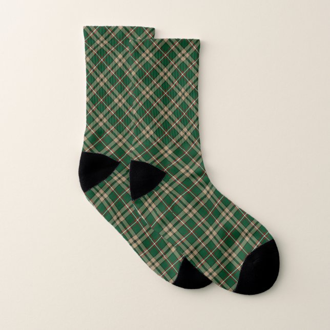 Calcetines Clan O'Neill Tartan Green Irish Plain (Par)