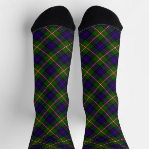 Calcetines Clanranald tartan azul plaga