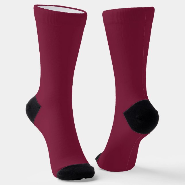 Calcetines Claret Color en blanco sólido (Angular)