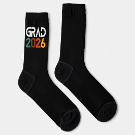 Calcetines Clase de graduación 2026 Retro Vintage Minimalista