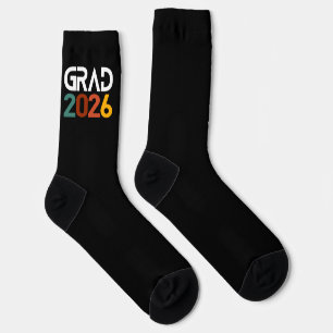 Calcetines Clase de graduación 2026 Retro Vintage Minimalista