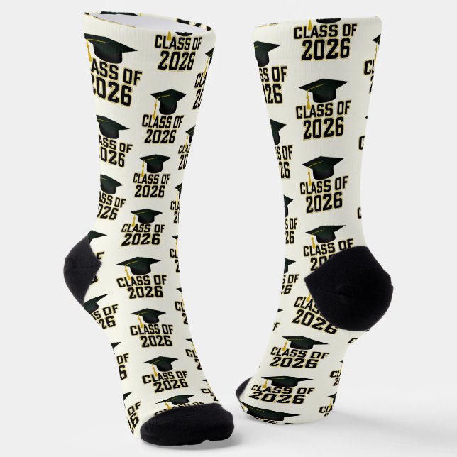Calcetines Clase Letterman de 2026 Graduación (Angular)