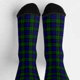 Calcetines Clásico Green & Navy Blackwatch Tartán Plaid