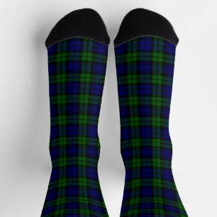 Calcetines Clásico Green & Navy Blackwatch Tartán Plaid