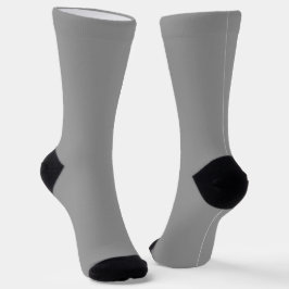 Calcetines Clásico zócalo de color gris suave y elegante