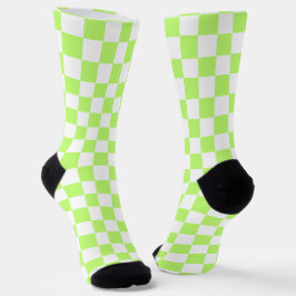 Calcetines Classic visual lime checkerboard