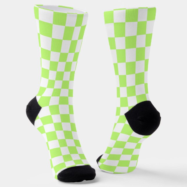 Calcetines Classic visual lime checkerboard  (Angular)