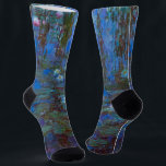 Calcetines Claude Monet - Blue Water Lilies<br><div class="desc">Alilies de agua azul / Nympheas Bleus por Claude Monet en 1916-1919</div>