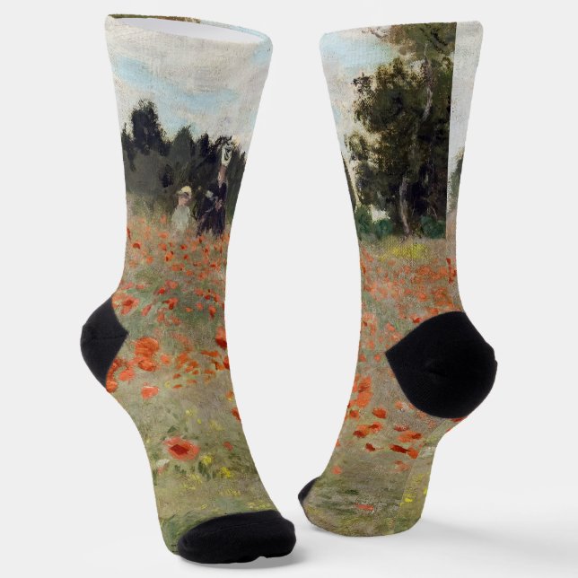 Calcetines Claude Monet - Campo de amapolas (Angular)