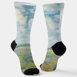 Calcetines Claude Monet - Campos de amapola cerca de Argenteu