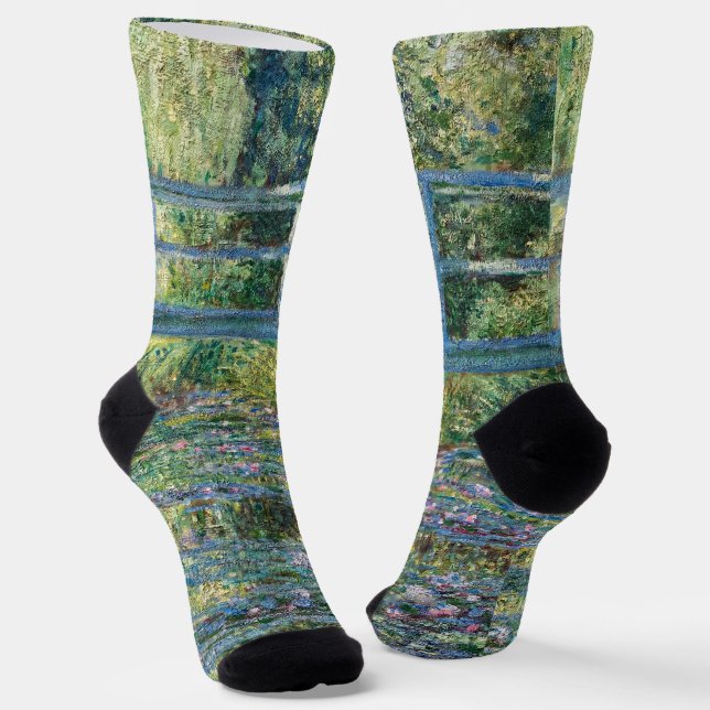 Calcetines Claude Monet - estanque de Lily del Agua, Armonía  (Angular)