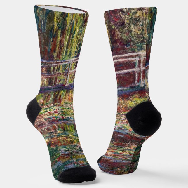 Calcetines Claude Monet - estanque de Lily del Agua, Armonía  (Angular)