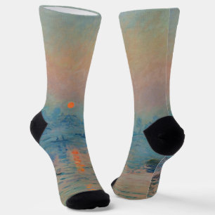 Calcetines Claude Monet - Puesta de sol en el Sena en Lavacou