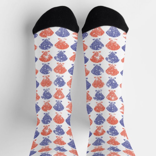 Calcetines Coastal Americana Seashells (Arriba)